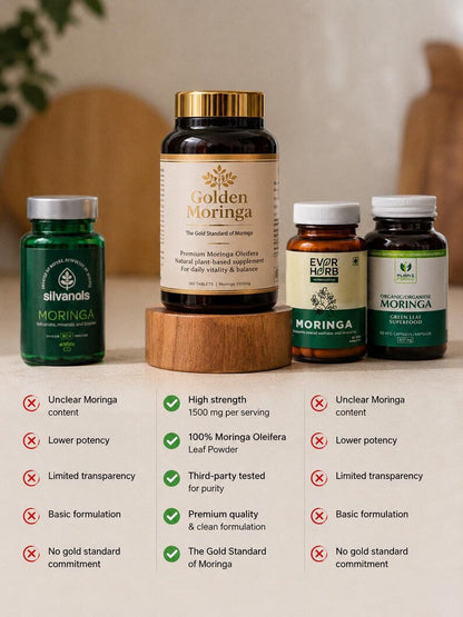 Golden Moringa comparison with competitors